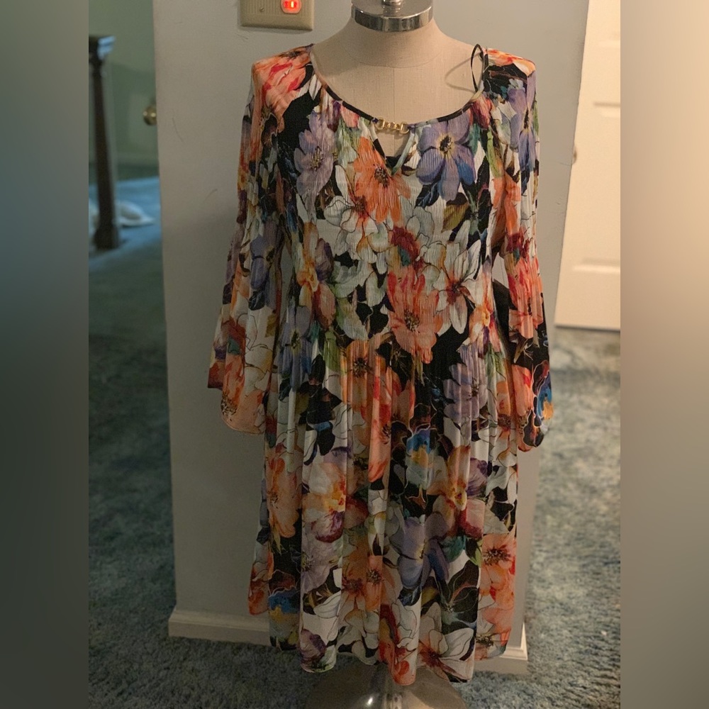 Floral long sleeve dress